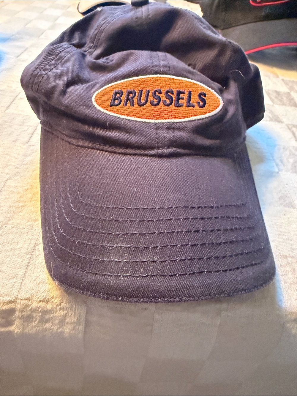 BRUSSELS Embroidered Navy Blue Baseball Cap